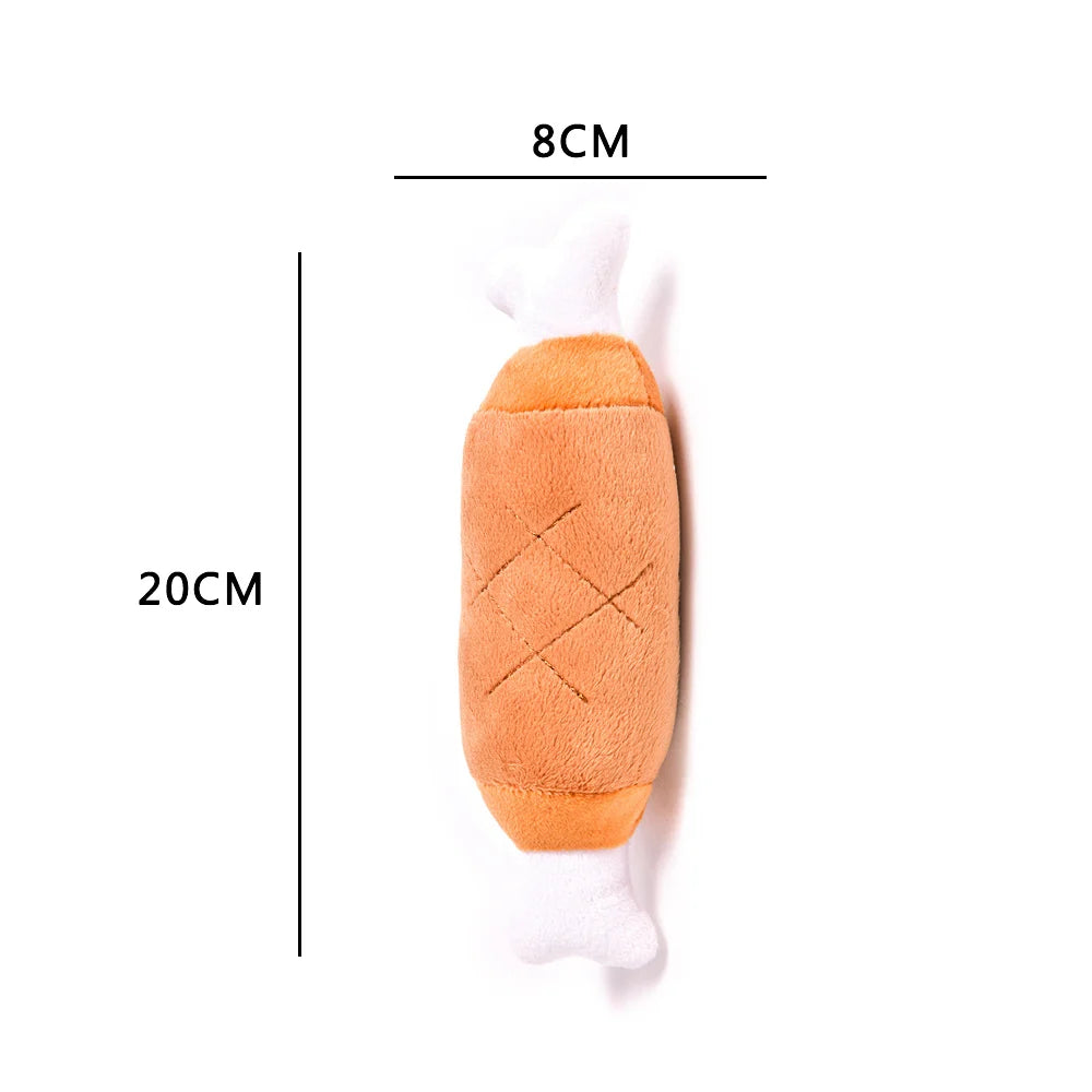 Donuts Toys For Pet Cats Dogs Squeaker Plush ToysDurable Dog Products Squeak Toys For Small Dogs Puppy Pet Products TY0067