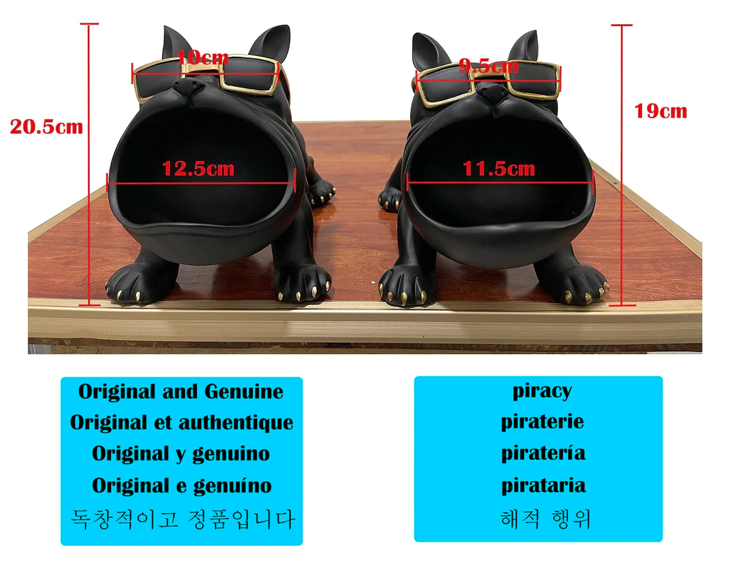 Resin Dog Statue Living Room Decor Dog Sculpture Table Tray Ornaments French Bulldog Figurine for Home Interior Desk Decoration