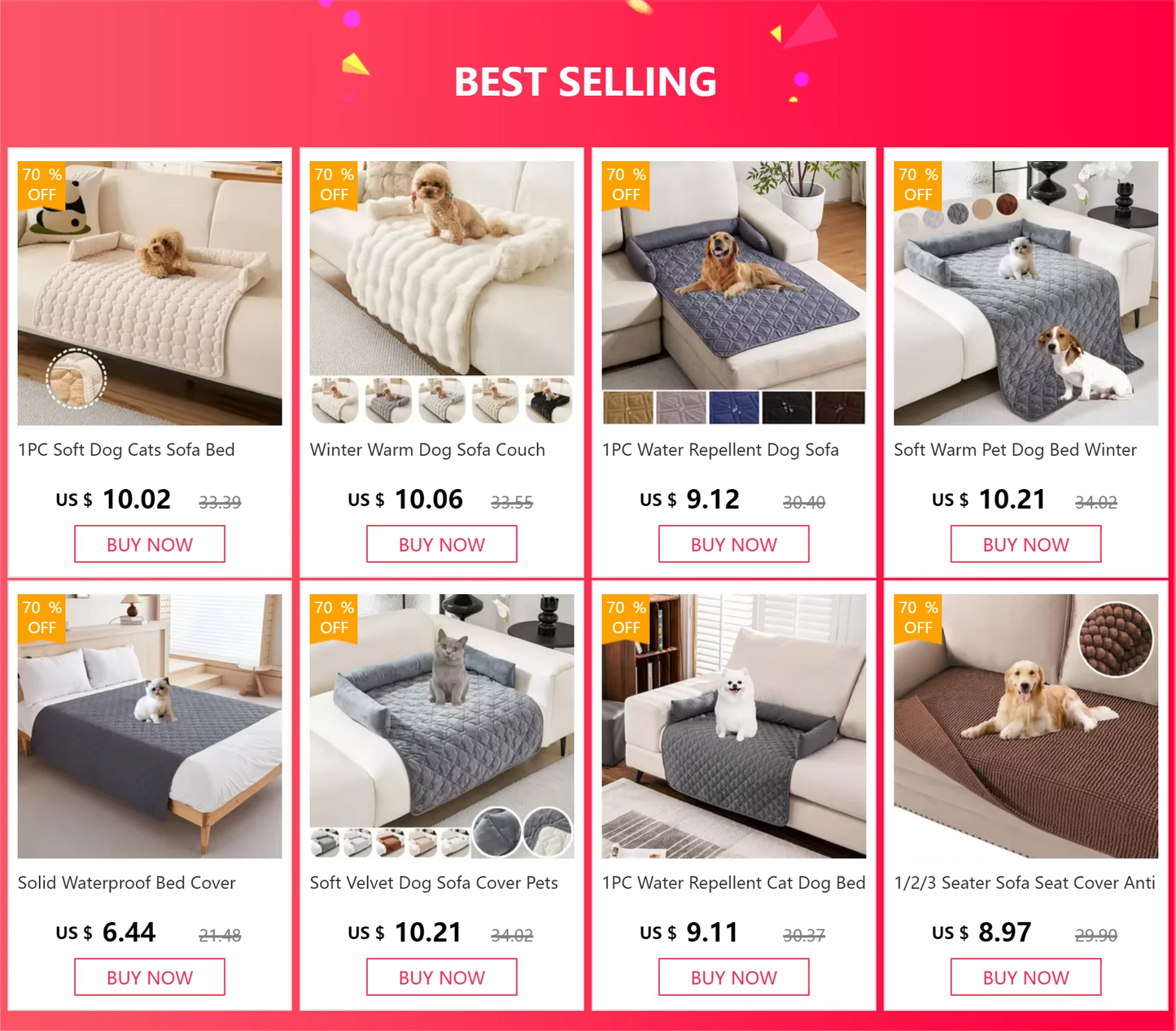 1PC Water Repellent Dog Sofa Bed Plaid Cats Calming Bed Washable Chaise Longue Sofa Mat Pads Blanket for Large Dogs Protector