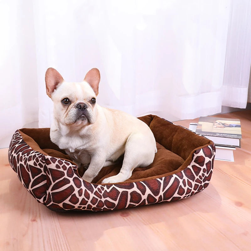 Square Dogs Bed, Dog Pet Accessories, Plush Calming Sofa Bed Soft Cushion for Little Small & Medium Cats Dogs