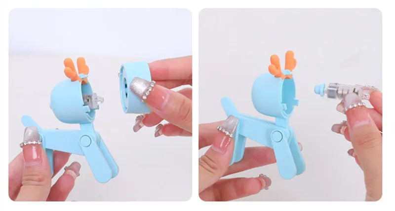 LED Mini Night Light Cute Dog Deer Foldable Desk Lamps Desktop Ornament Book Light Kids Room Bedside Bedroom Decor Holiday Gifts