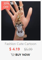 Fashion Chihuahua Dog Crystal Keychain Bag Accessories for Women Gold Color Keyring Jewelry llaveros para mujer K2502S01